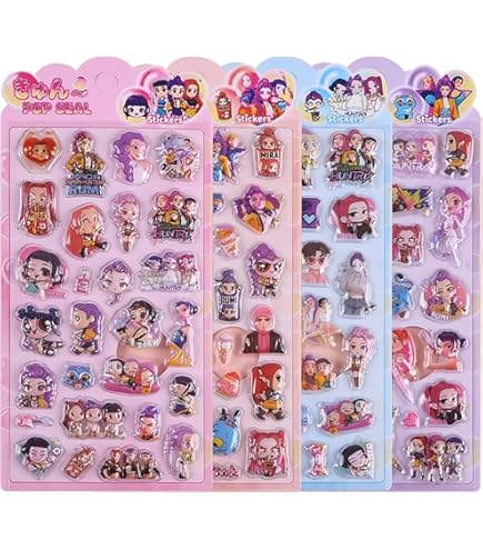 デーモンハンターズ　シール　3枚セット　ぷっくりシール　オーロラシール Amazon.co.jp: KPOPガールズ! デーモン・ハンターズ オーロラぷっくり